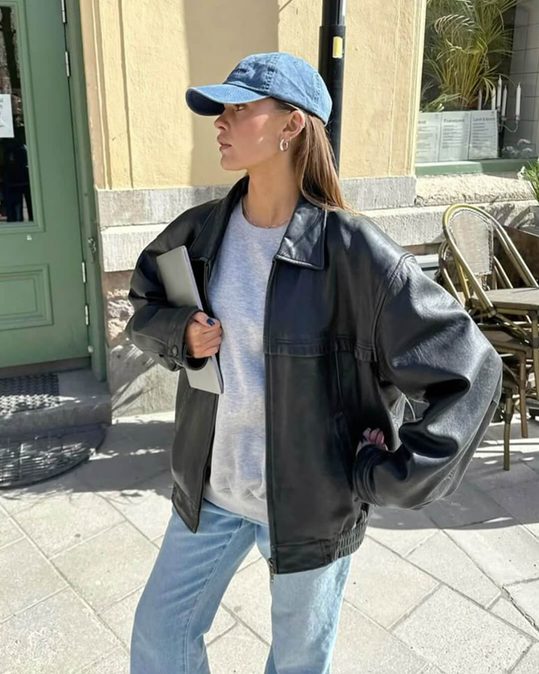 SEAME - Arabell Leather Jacket Black S