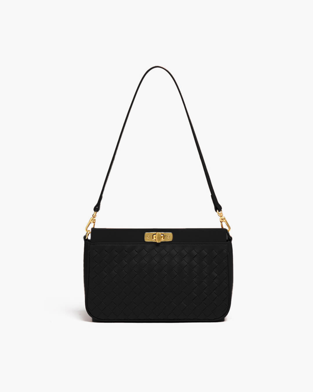 SEAME - Beatrice Woven Shoulder Bag Black Regular