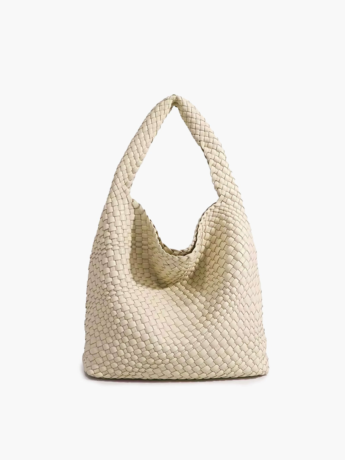 SEAME - Cara Woven Shopper Bag Medium Beige Medium