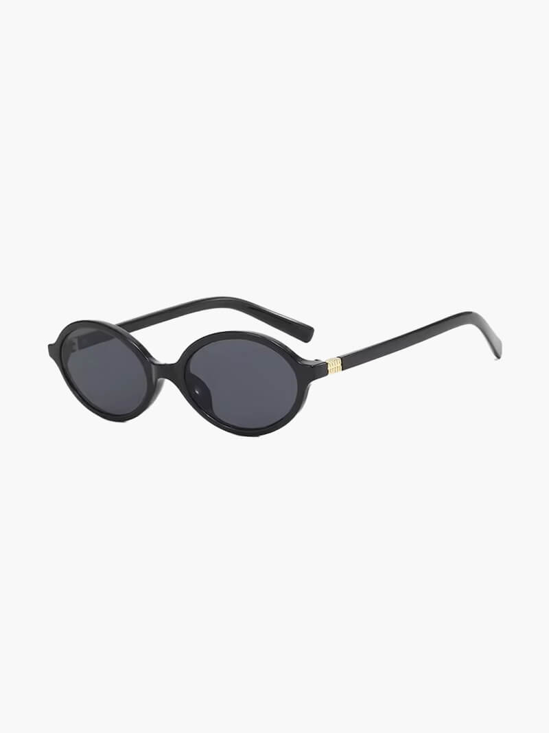 Seame - Clarence Oval Sunglasses Black Regular