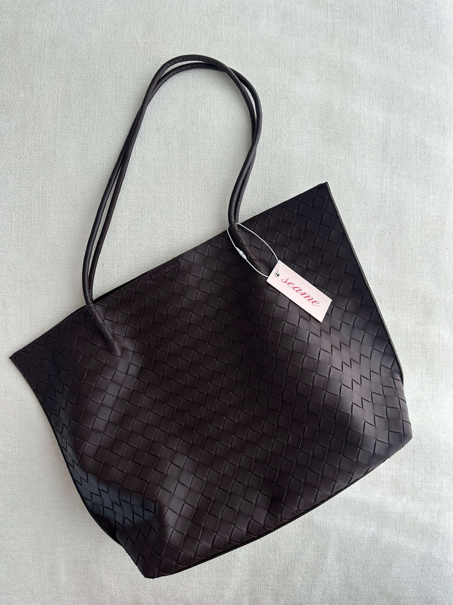 SEAME - Diana Woven Tote Bag Black Regular