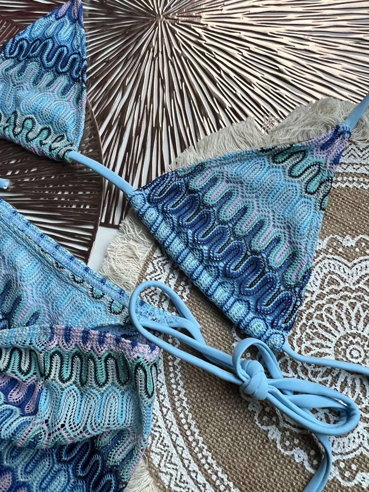 Seame - Donna Bikini Set Blue S