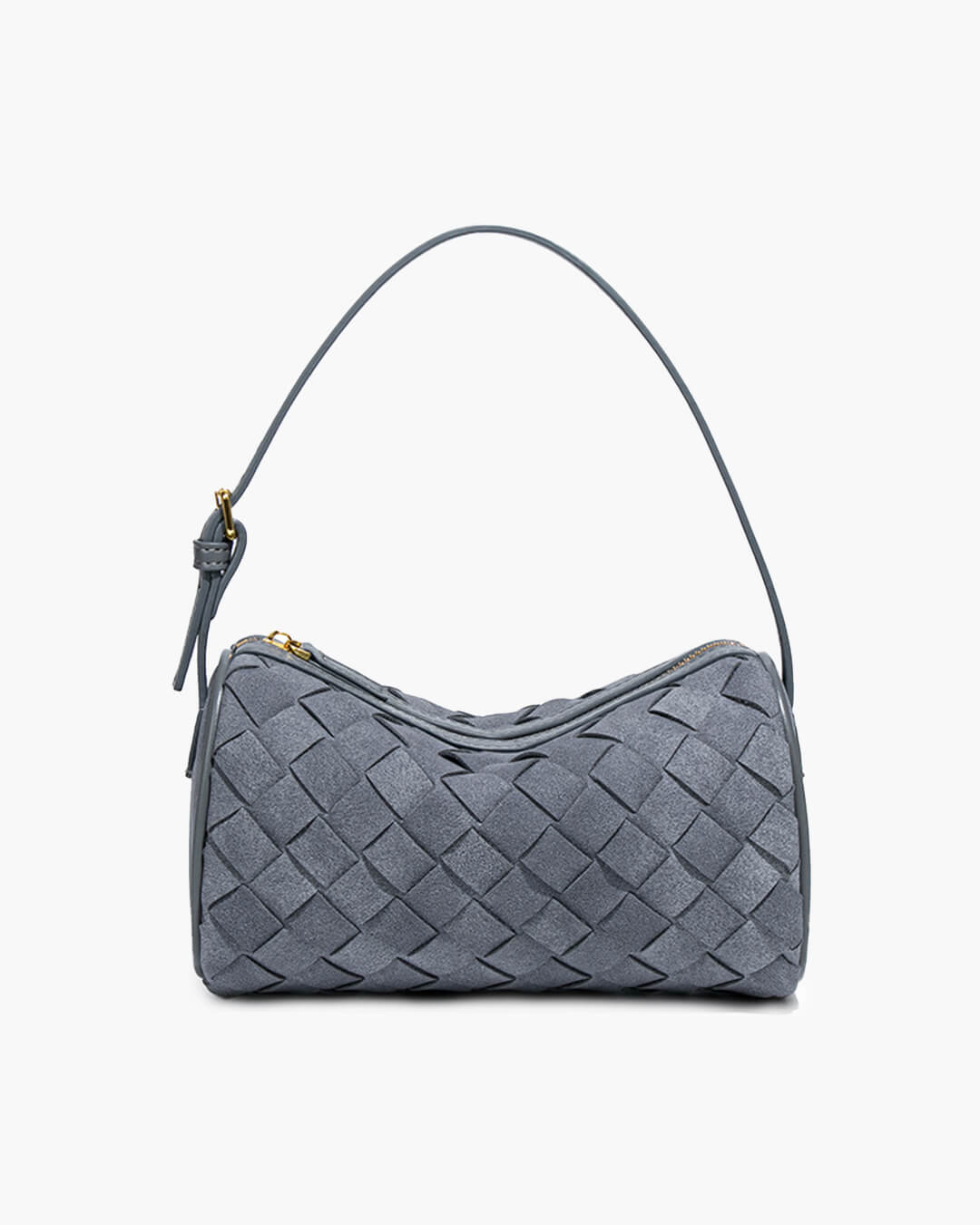 SEAME - Eva Woven Suede Bag Blue Regular