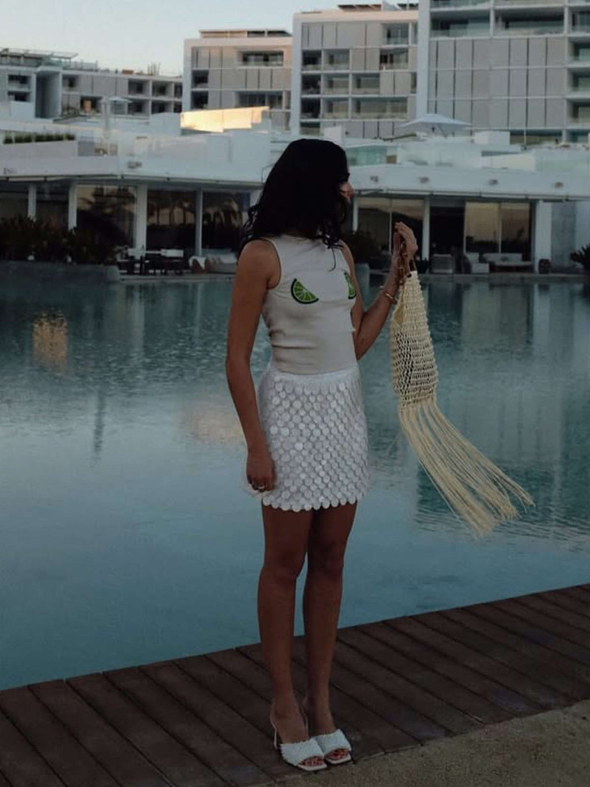 Seame - Rain Shell Mini Skirt White S