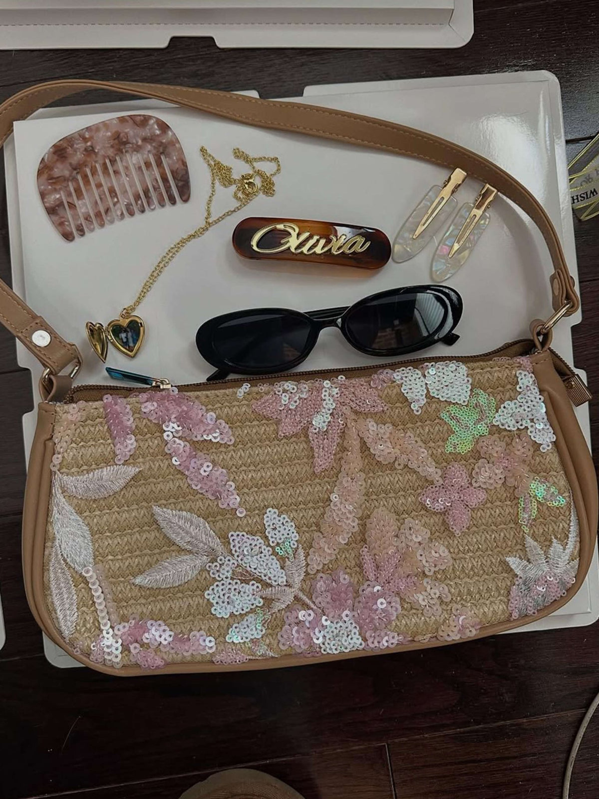 Seame - Taylor Sequin Bag Pink Regular