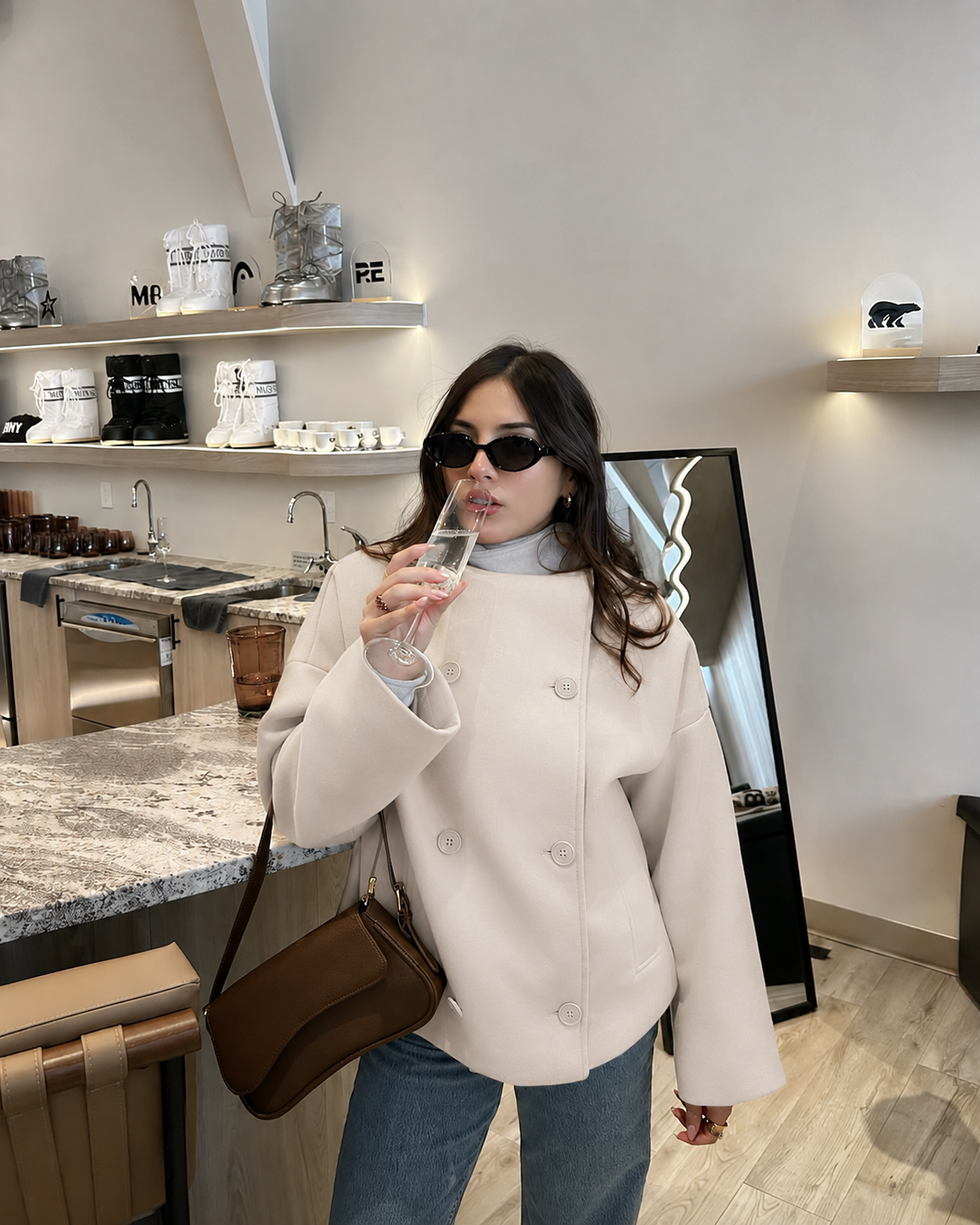 Loreta Jacket with Stand Collar