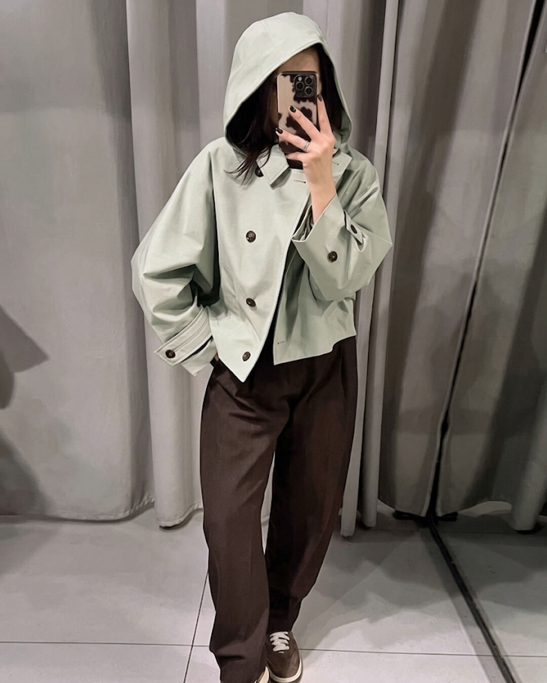 Manteau trench à capuche Eleanor