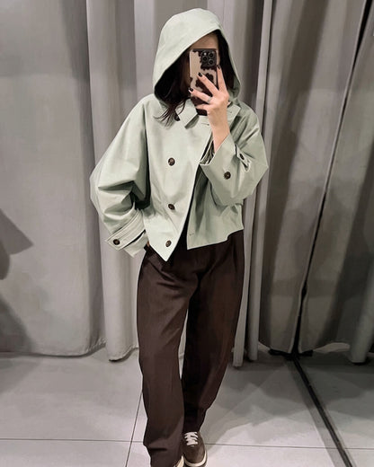 Manteau trench à capuche Eleanor
