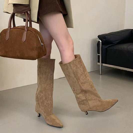 SEAME - Madison Knee High Boots Beige 36
