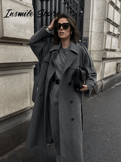 SEAME - Susan Autumn Winter Coat Gray L